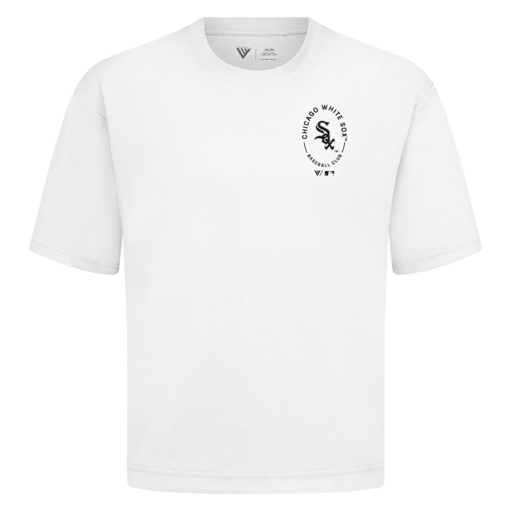 Chicago White Sox Levelwear Signet Oversized Luxe Signature Knit T-Shirt - MLB