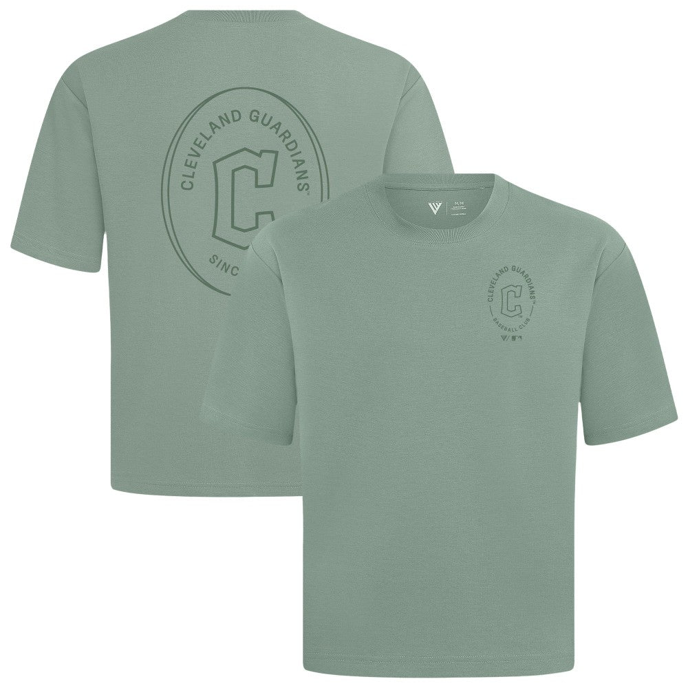 Cleveland Guardians Levelwear Signet Oversized Luxe Signature Knit T-Shirt - MLB