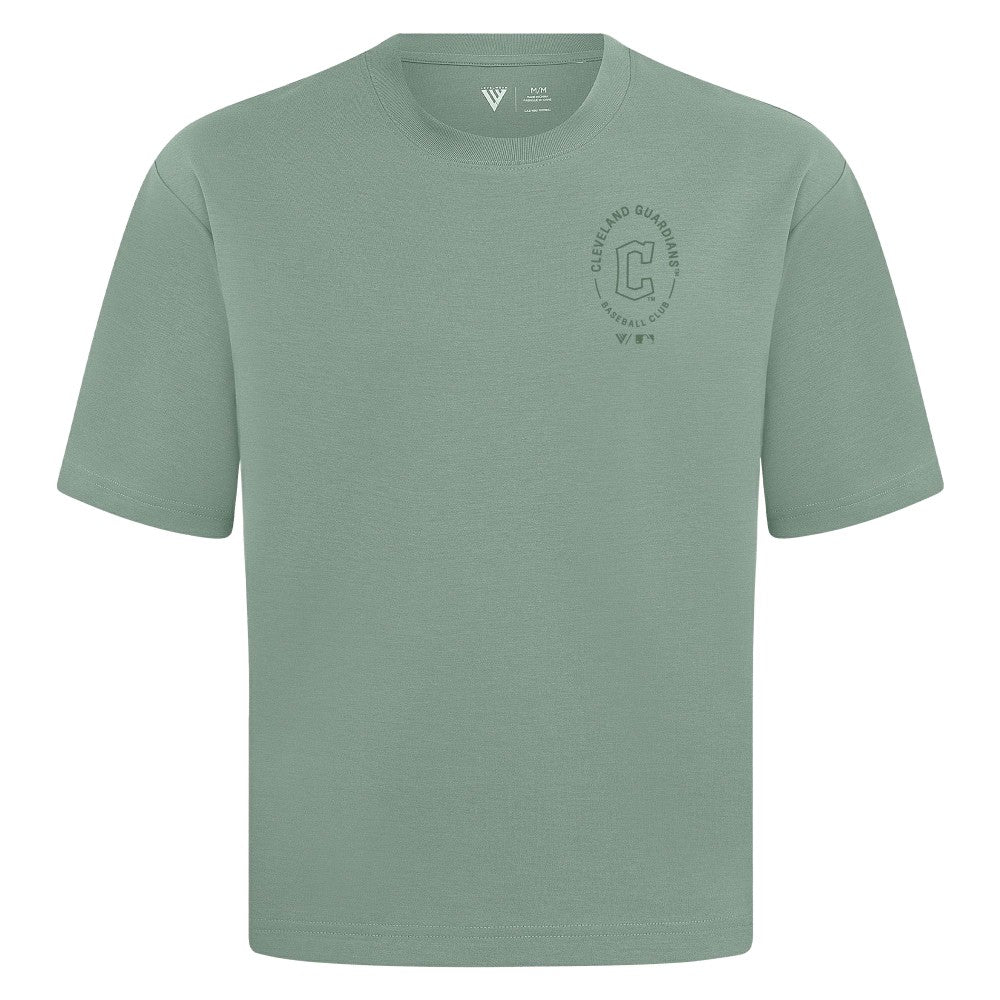 Cleveland Guardians Levelwear Signet Oversized Luxe Signature Knit T-Shirt - MLB