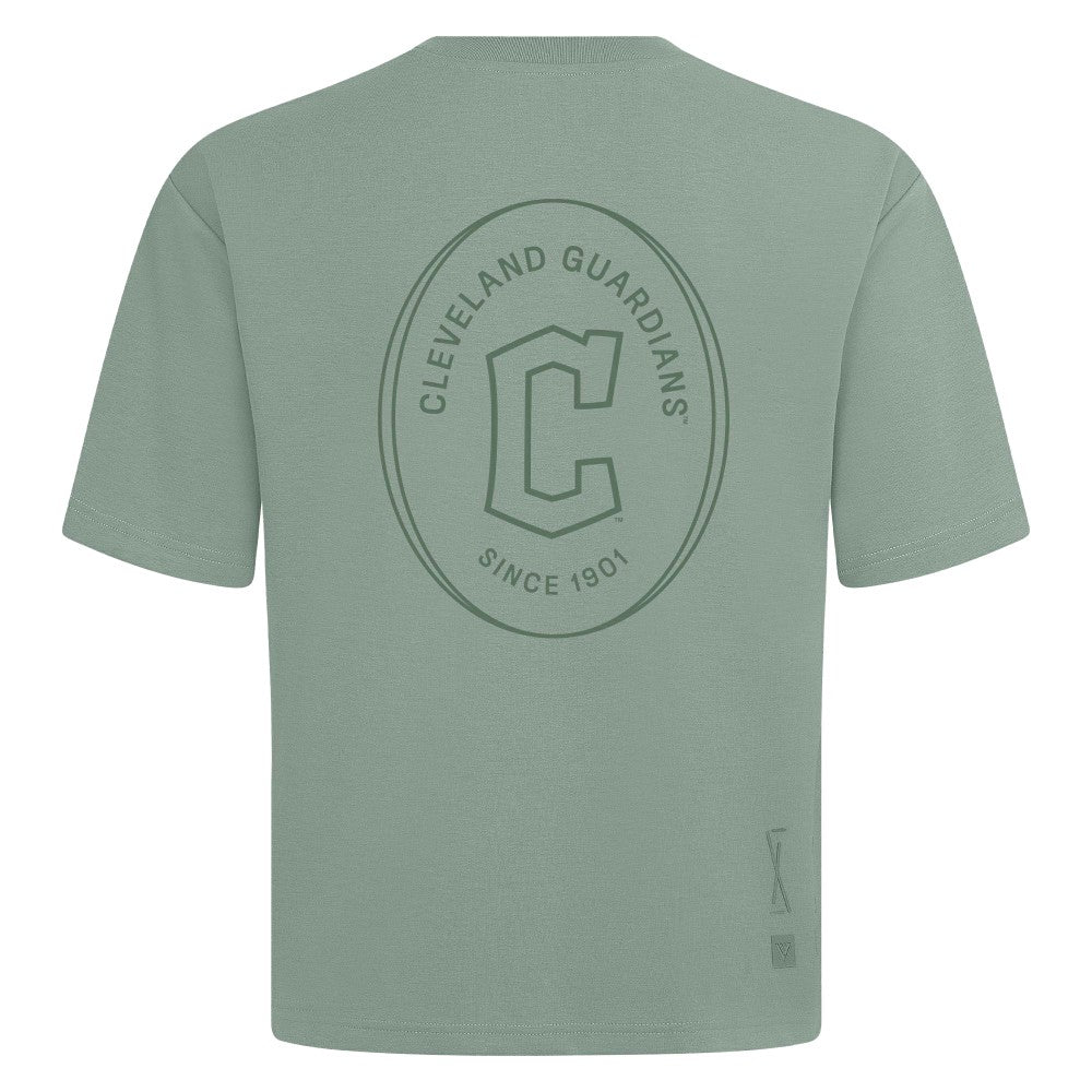 Cleveland Guardians Levelwear Signet Oversized Luxe Signature Knit T-Shirt - MLB