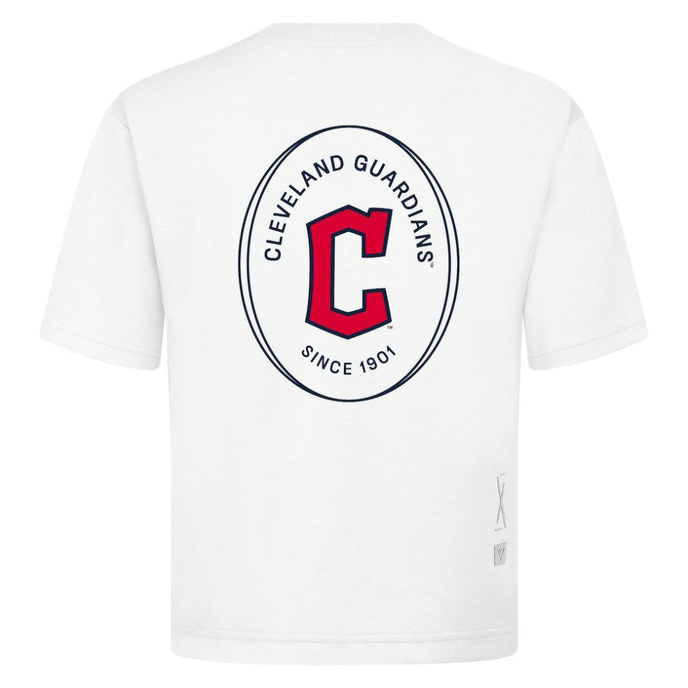 Cleveland Guardians Levelwear Signet Oversized Luxe Signature Knit T-Shirt - MLB