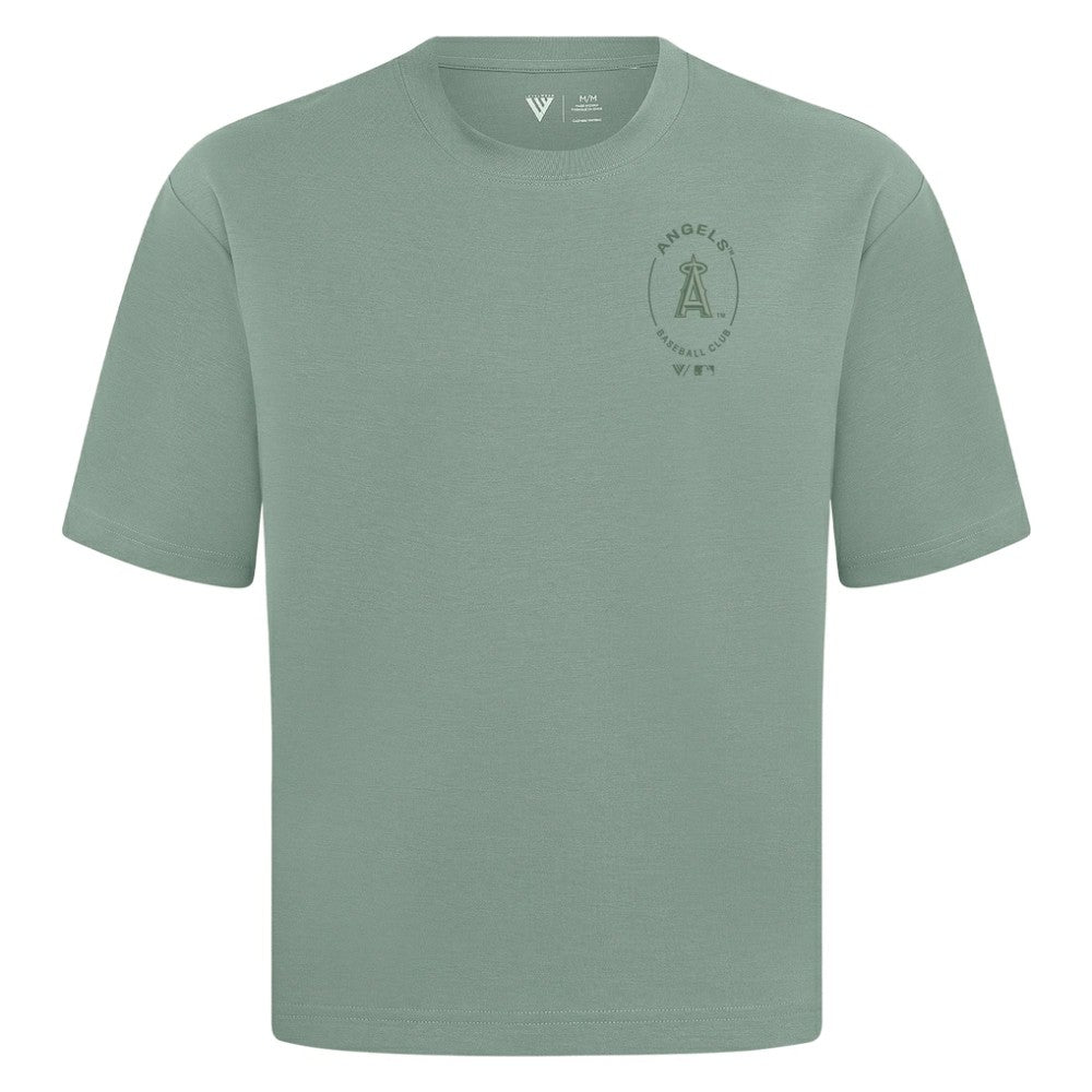 Los Angeles Angels Levelwear Register Oversized Luxe Signature Knit T-Shirt - MLB