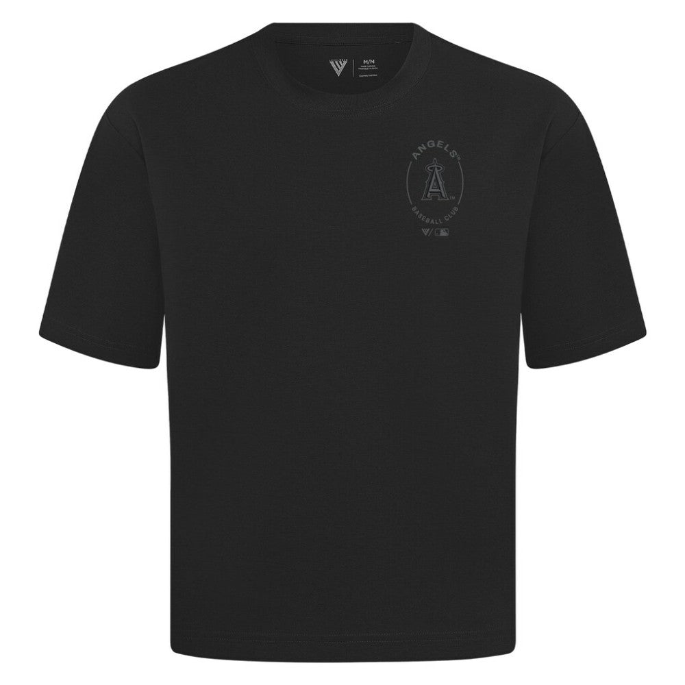 Los Angeles Angels Levelwear Register Oversized Luxe Signature Knit T-Shirt - MLB