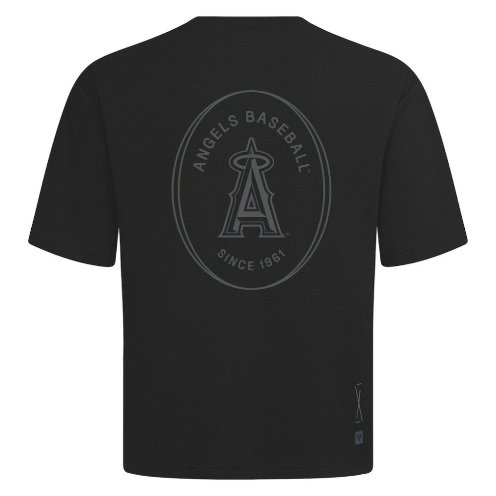 Los Angeles Angels Levelwear Register Oversized Luxe Signature Knit T-Shirt - MLB