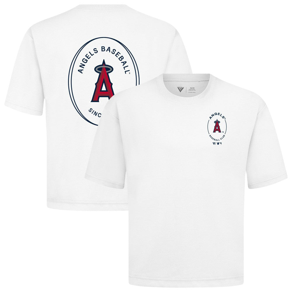 Los Angeles Angels Levelwear Register Oversized Luxe Signature Knit T-Shirt - MLB