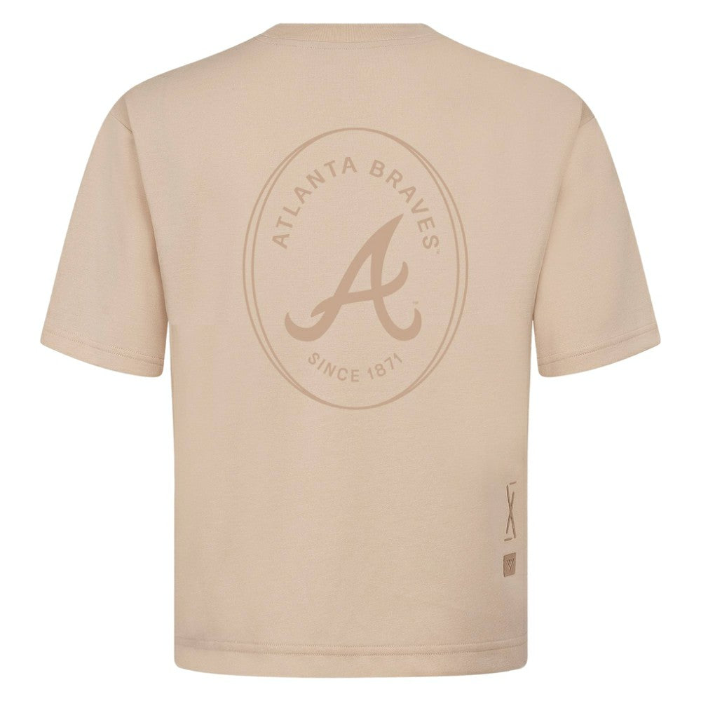 Atlanta Braves Levelwear Register Oversized Luxe Signature Knit T-Shirt - MLB