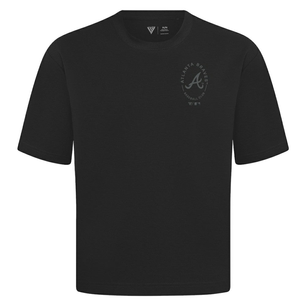 Atlanta Braves Levelwear Register Oversized Luxe Signature Knit T-Shirt - MLB
