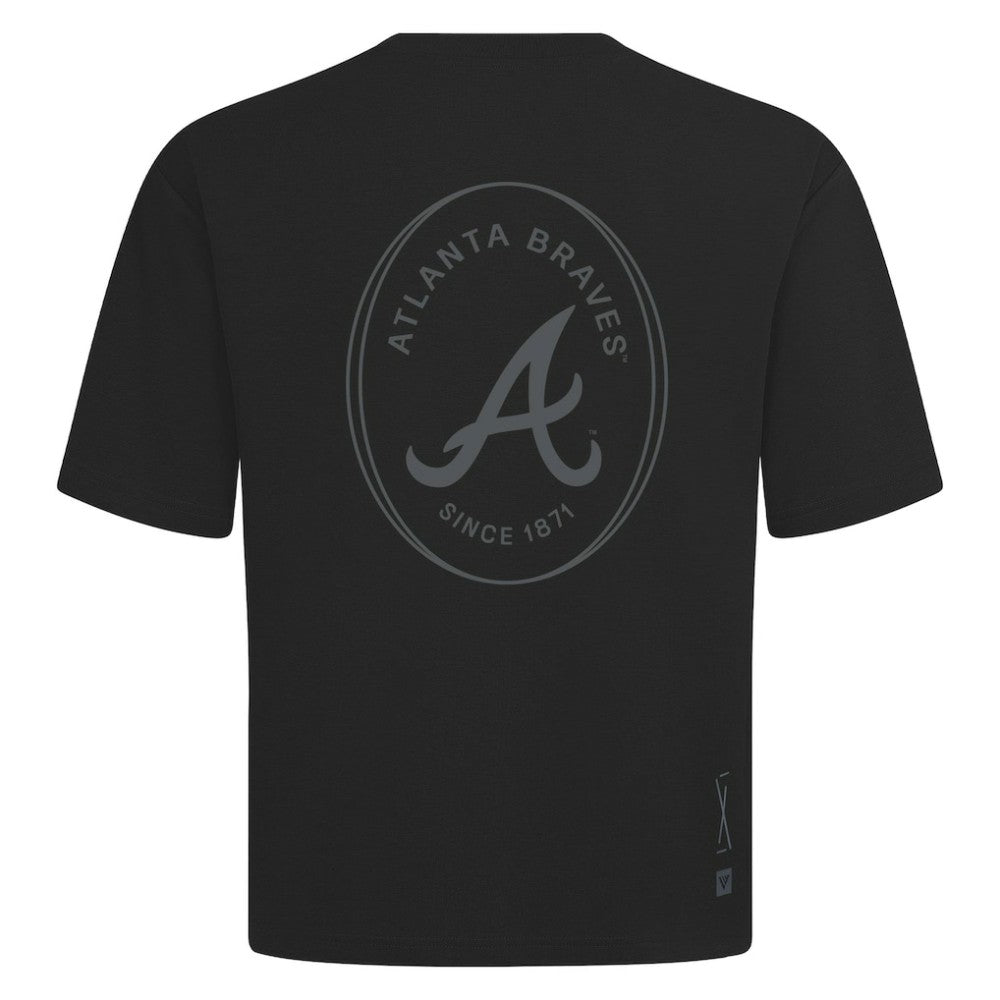 Atlanta Braves Levelwear Register Oversized Luxe Signature Knit T-Shirt - MLB