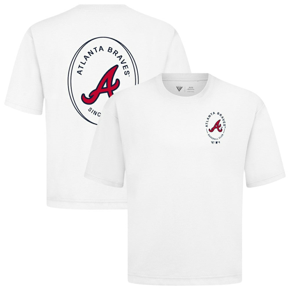 Atlanta Braves Levelwear Register Oversized Luxe Signature Knit T-Shirt - MLB