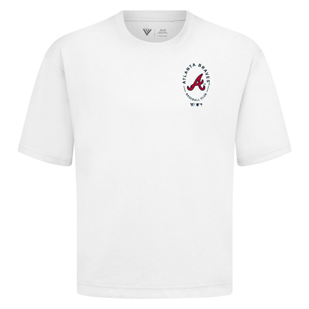 Atlanta Braves Levelwear Register Oversized Luxe Signature Knit T-Shirt - MLB