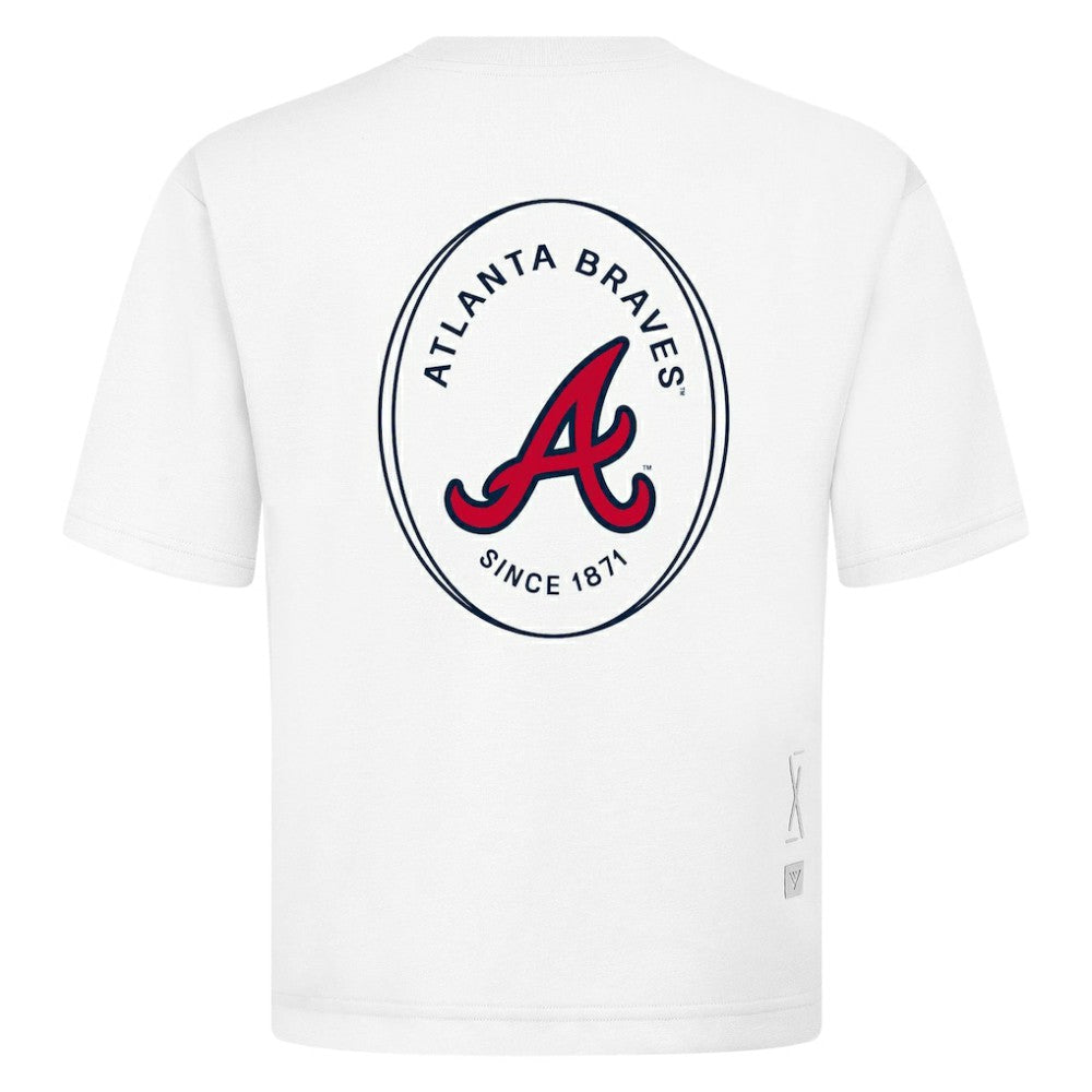Atlanta Braves Levelwear Register Oversized Luxe Signature Knit T-Shirt - MLB