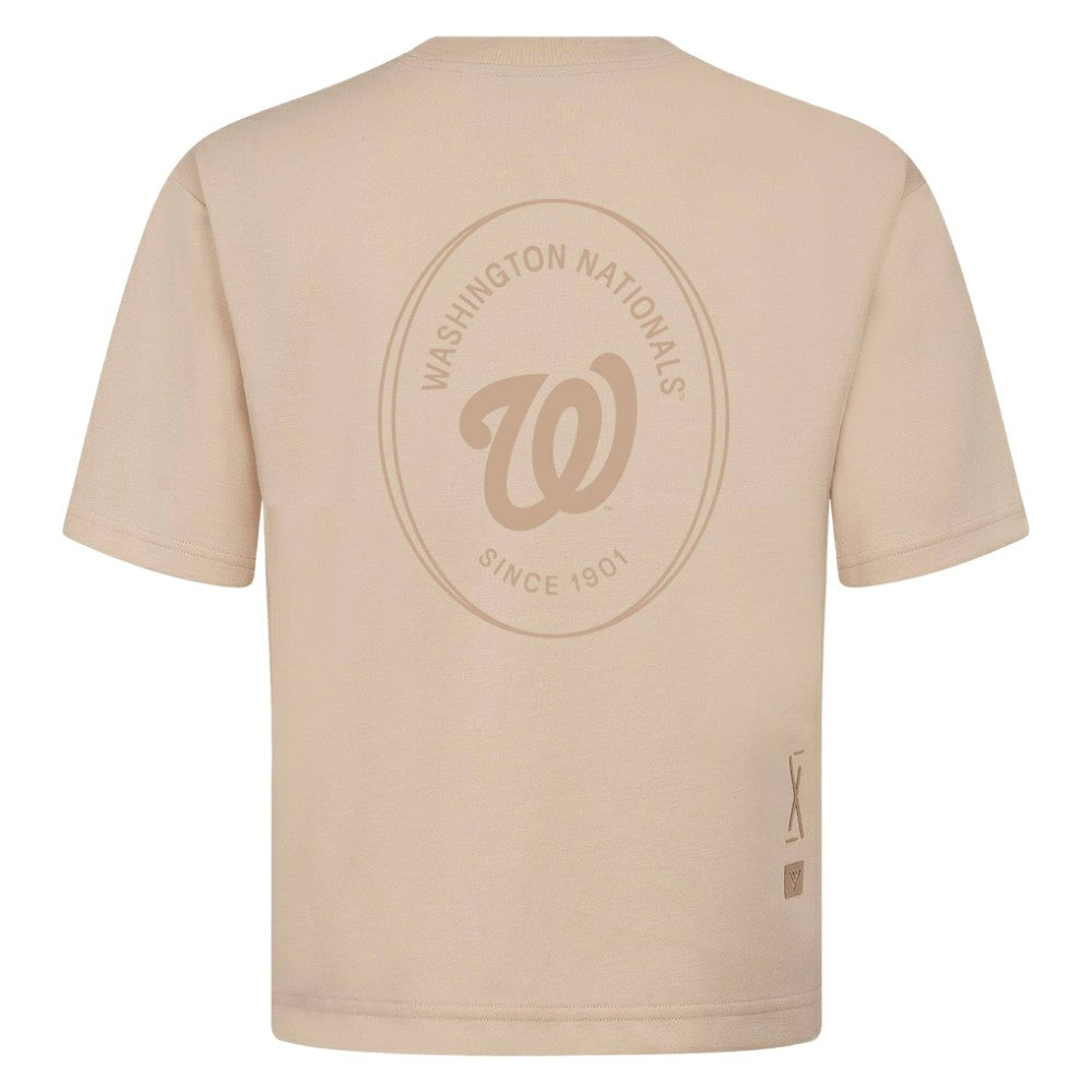 Washington Nationals Levelwear Register Oversized Luxe Signature Knit T-Shirt - MLB