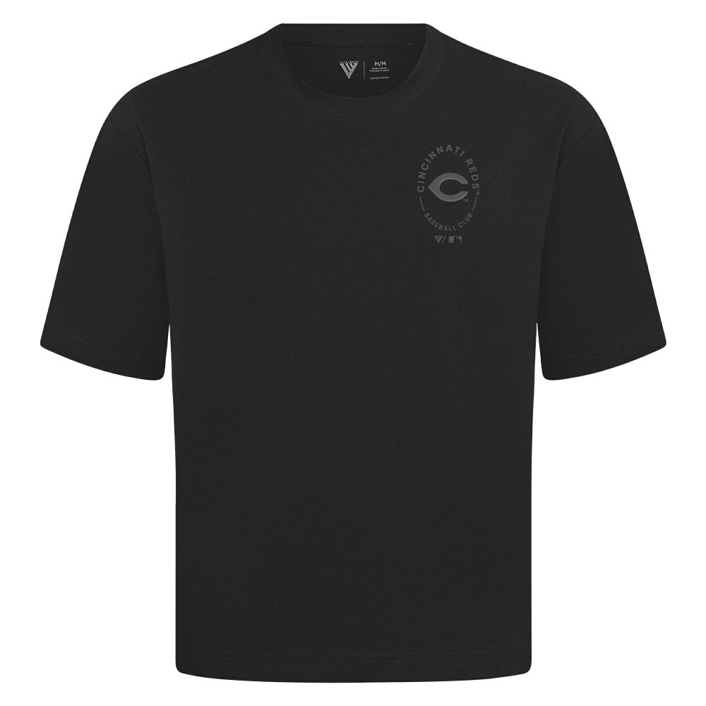 Cincinnati Reds Levelwear Register Oversized Luxe Signature Knit T-Shirt - MLB