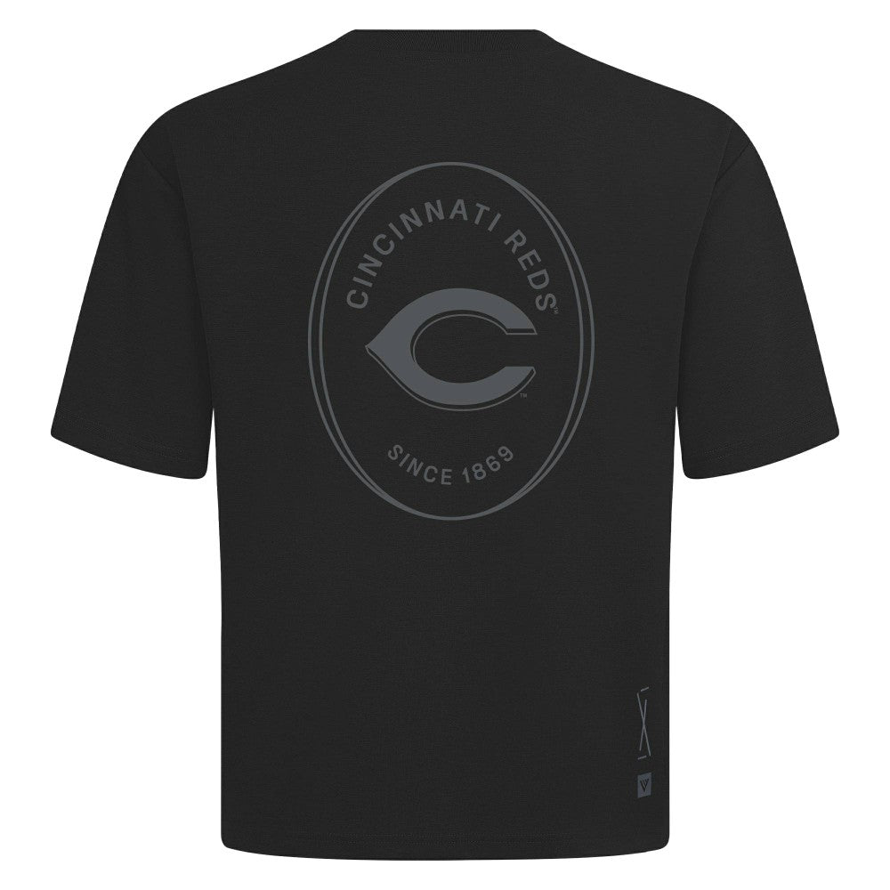 Cincinnati Reds Levelwear Register Oversized Luxe Signature Knit T-Shirt - MLB