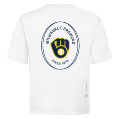 Milwaukee Brewers Levelwear Register Oversized Luxe Signature Knit T-Shirt - MLB