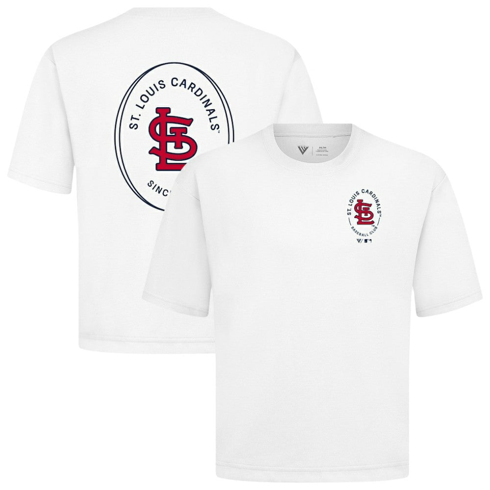 St. Louis Cardinals Levelwear Register Oversized Luxe Signature Knit T-Shirt - MLB