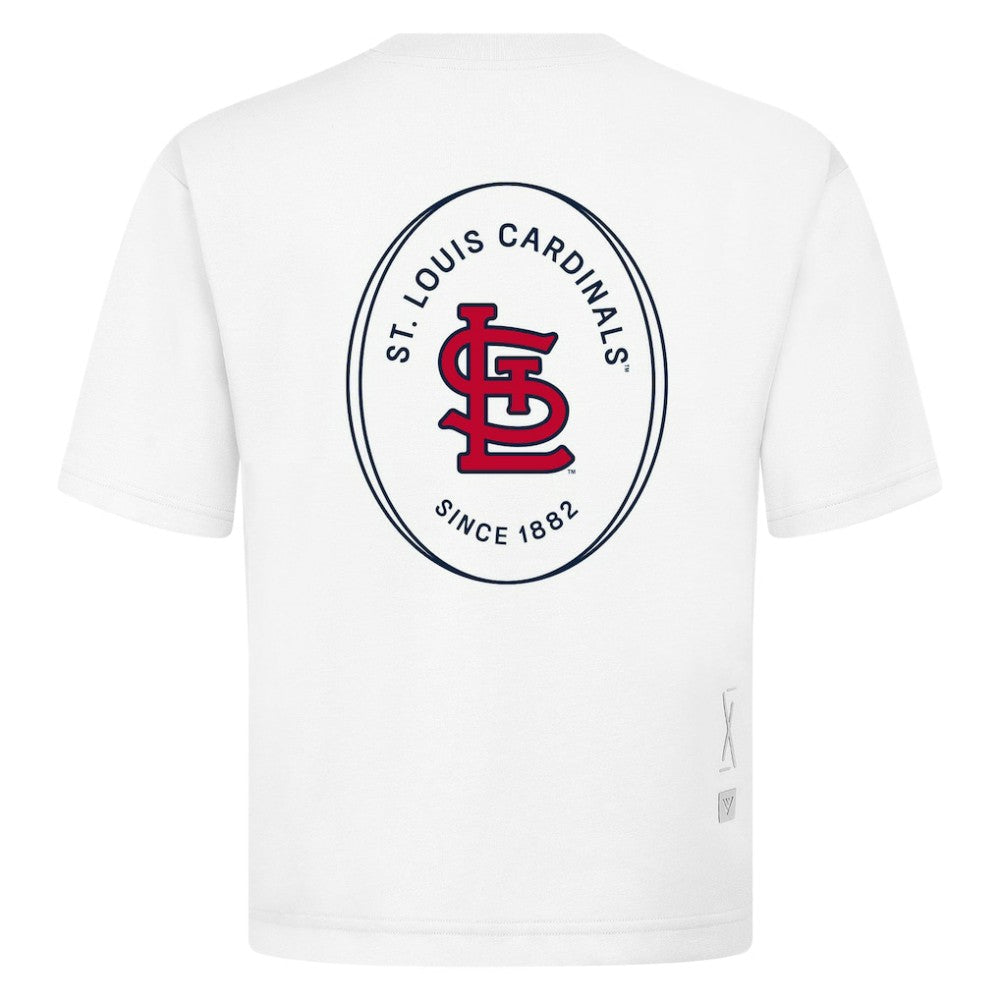 St. Louis Cardinals Levelwear Register Oversized Luxe Signature Knit T-Shirt - MLB