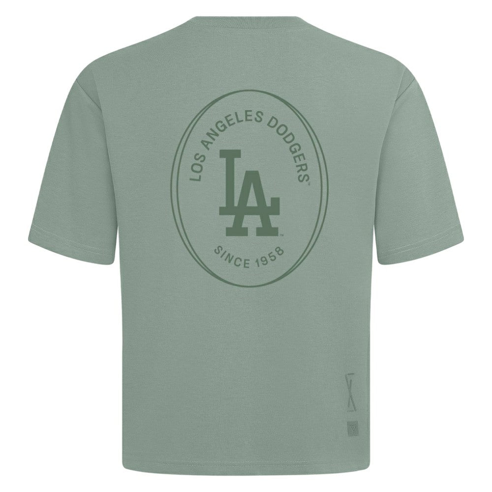 Los Angeles Dodgers Levelwear Register Oversized Luxe Signature Knit T-Shirt - MLB