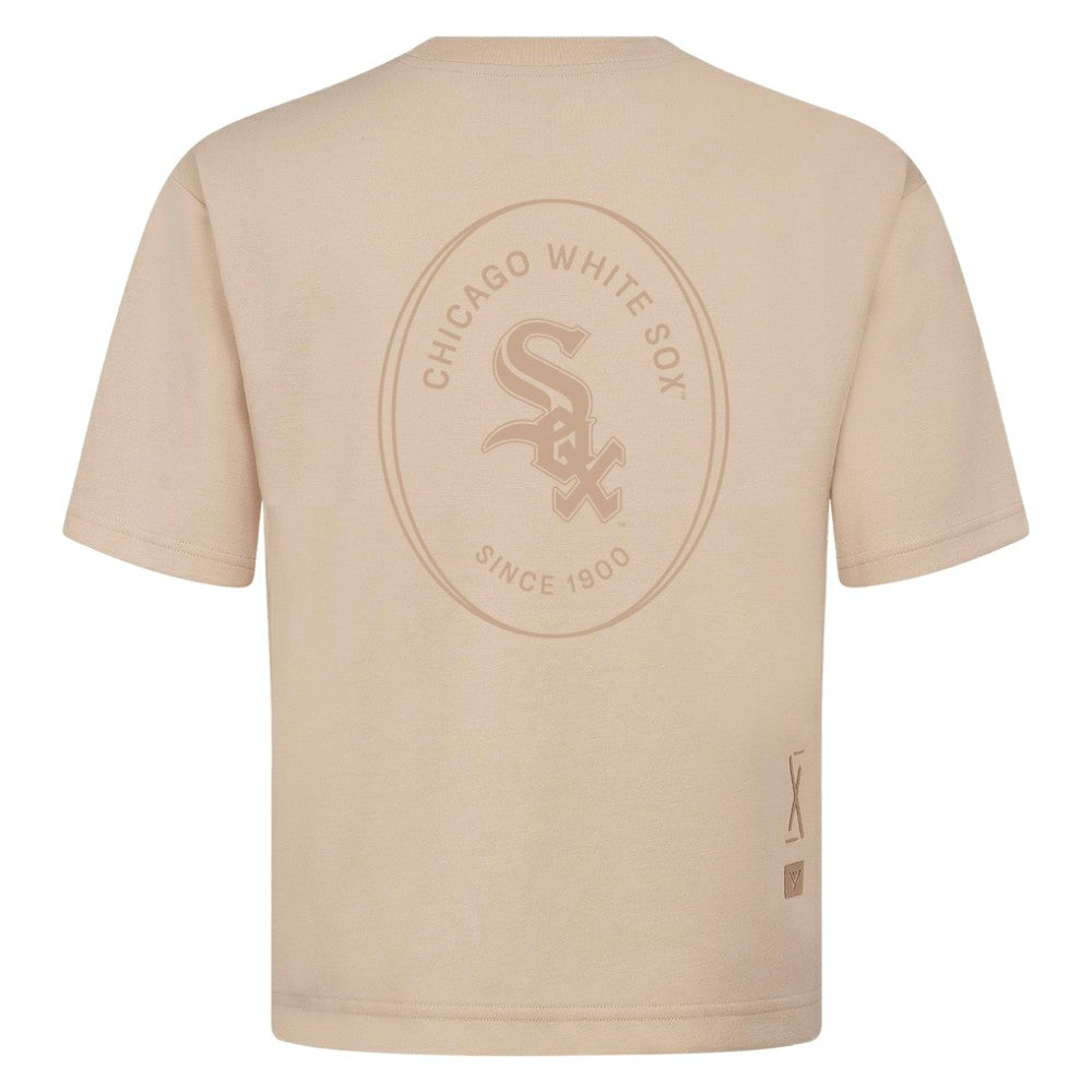 Chicago White Sox Levelwear Register Oversized Luxe Signature Knit T-Shirt - MLB