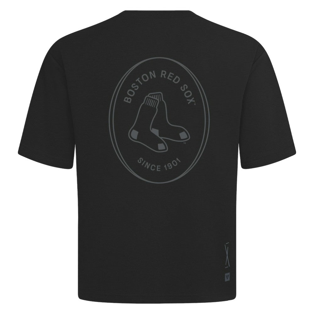 Boston Red Sox Levelwear Register Oversized Luxe Signature Knit T-Shirt - MLB