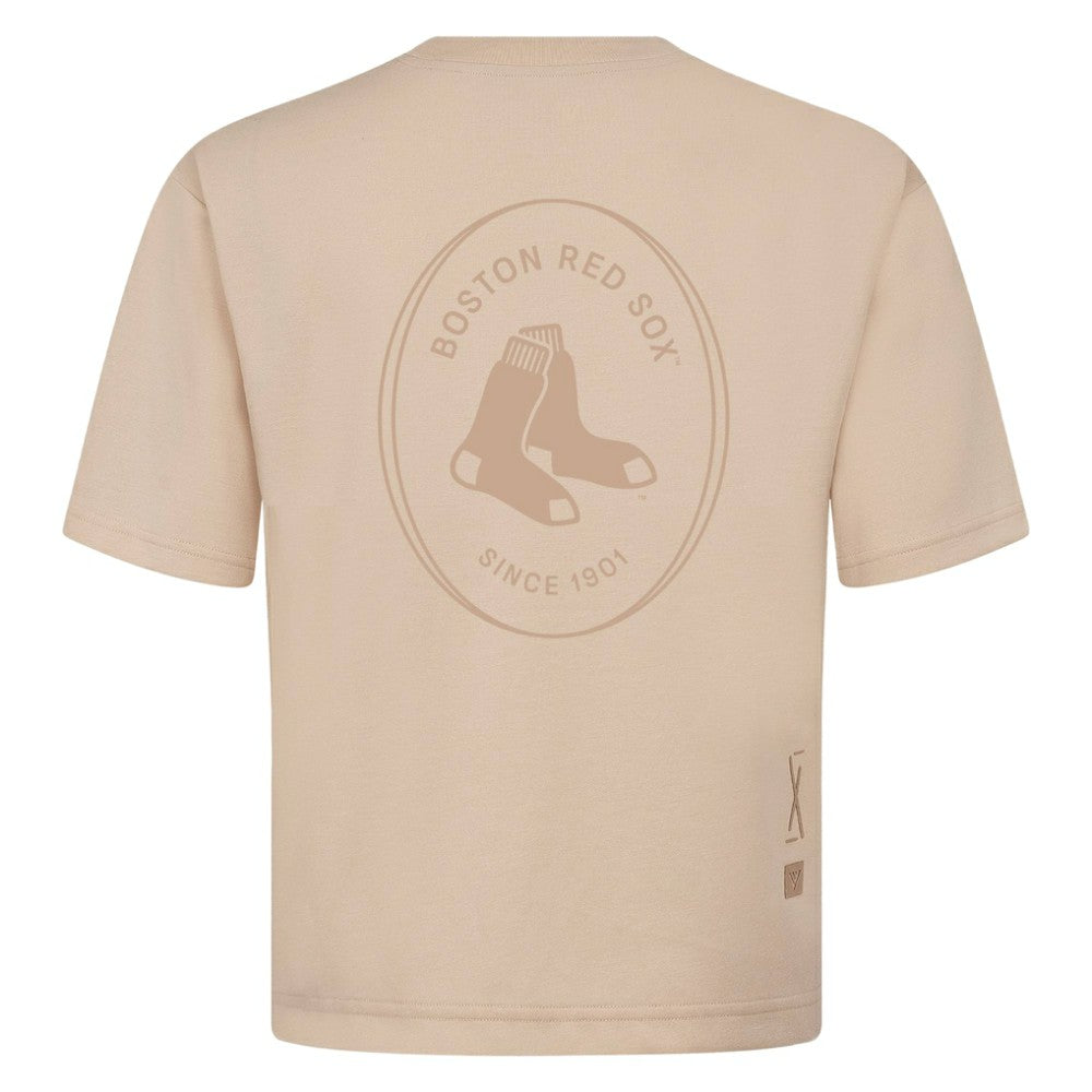 Boston Red Sox Levelwear Register Oversized Luxe Signature Knit T-Shirt - MLB