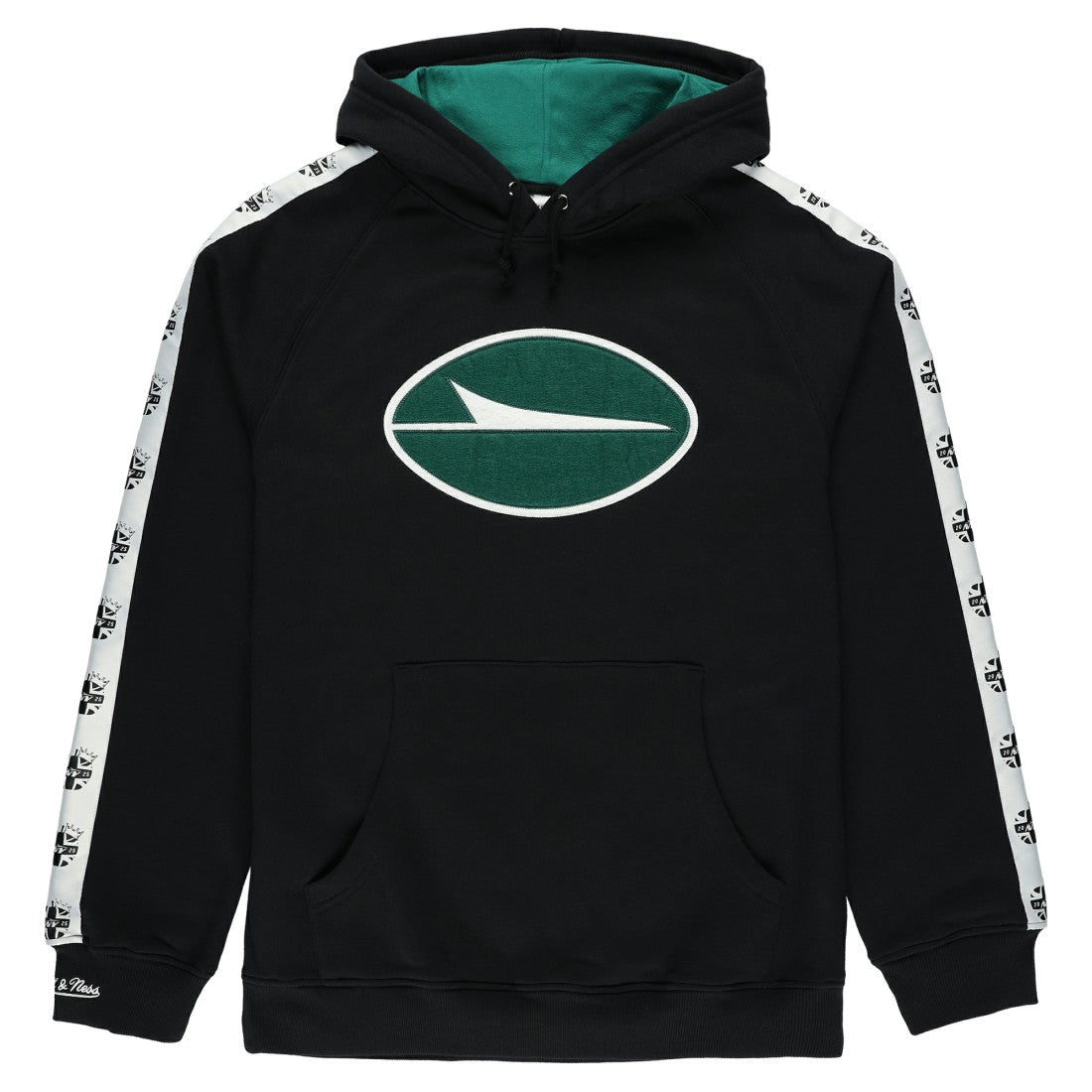 New York Jets In London Big Logo Raglan Hoodie Black | Mitchell & Ness