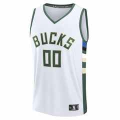 Milwaukee Bucks Fast Break Custom Jersey Association Edition White - NBA