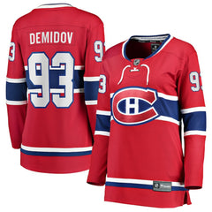 Ivan Demidov Montreal Canadiens Fanatics Women's Home Breakaway Player Jersey - Red - NHL