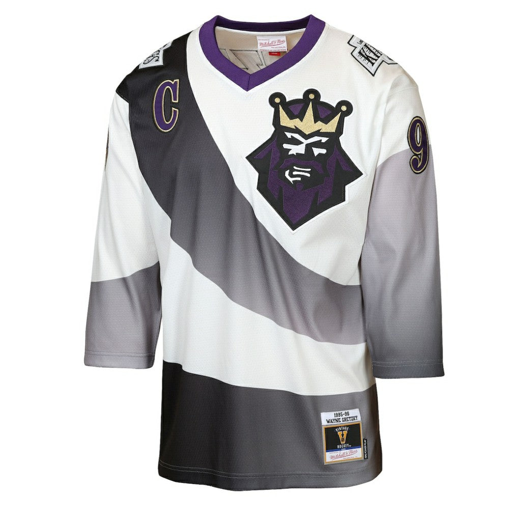 Wayne Gretzky Los Angeles Kings Mitchell & Ness Youth 1995/96 Power Play Throwback Alternate Player Jersey with Captain Patch - White - NHL