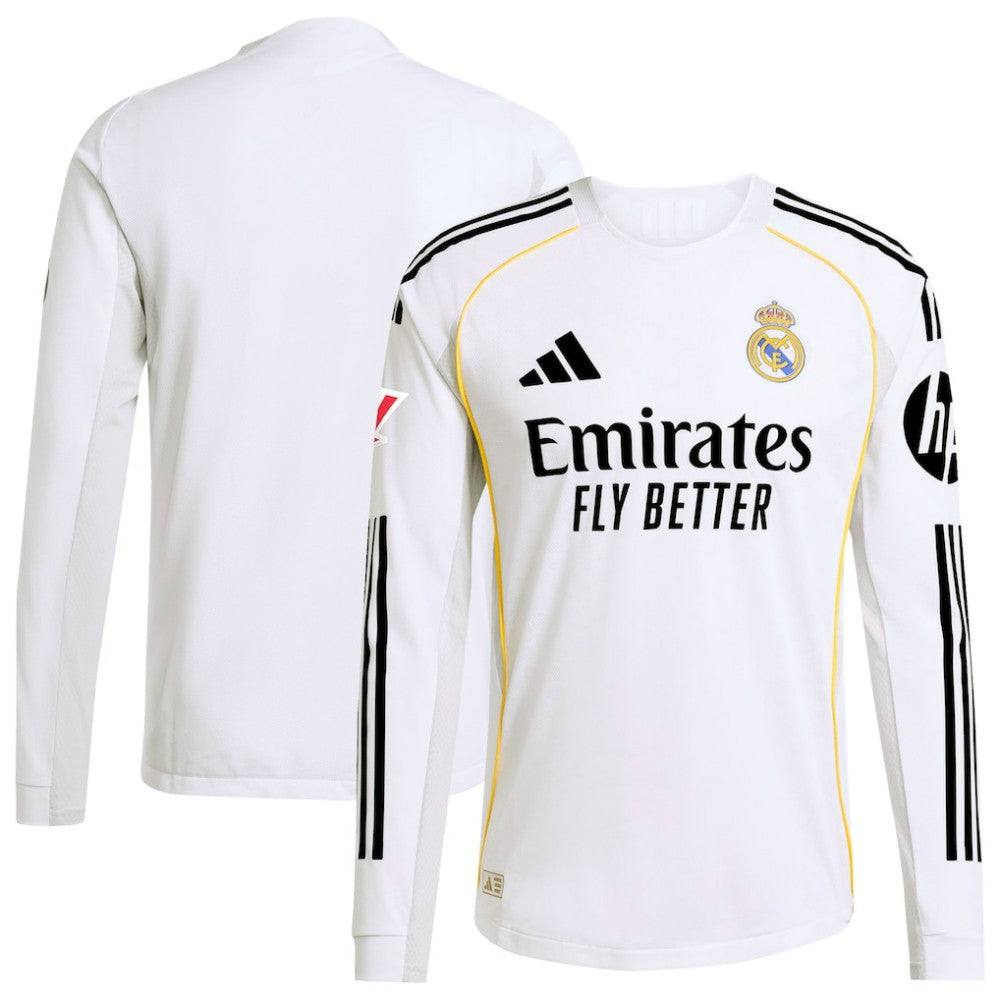 Real Madrid 2025/26 Home Long Sleeve Jersey White | Adidas cheap