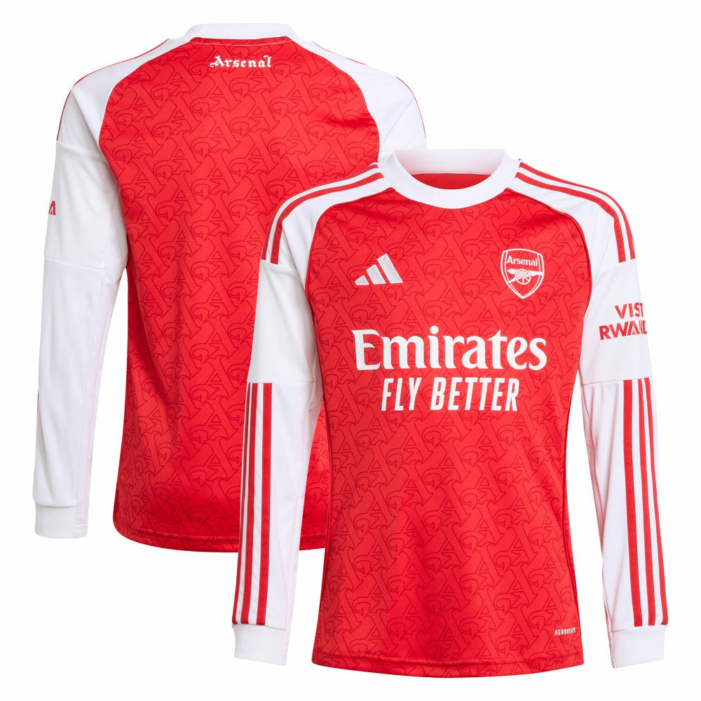 Arsenal Youth 2025/26 Home Replica Long Sleeve Jersey Red | Adidas online