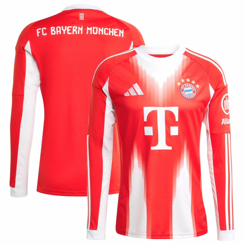 Bayern Munich 2025/26 Home Replica Long Sleeve Jersey Red | Adidas discount