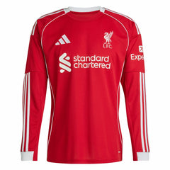 Liverpool 2025/26 Home Replica Long Sleeve Jersey Red | Adidas Online