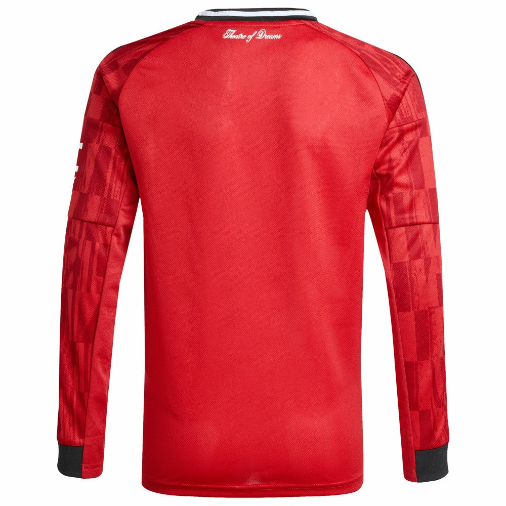 Manchester United Youth Home 2025/26 Replica Long Sleeve Jersey Red | Adidas cheap