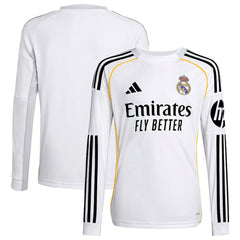 Real Madrid Youth 2025/26 Home Replica Long Sleeve Jersey White | Adidas Online