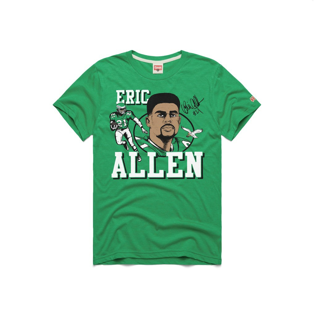 Eric Allen Philadelphia Eagles Homage Unisex HOF Player Graphic Tri-Blend T-Shirt Kelly Green | NFL