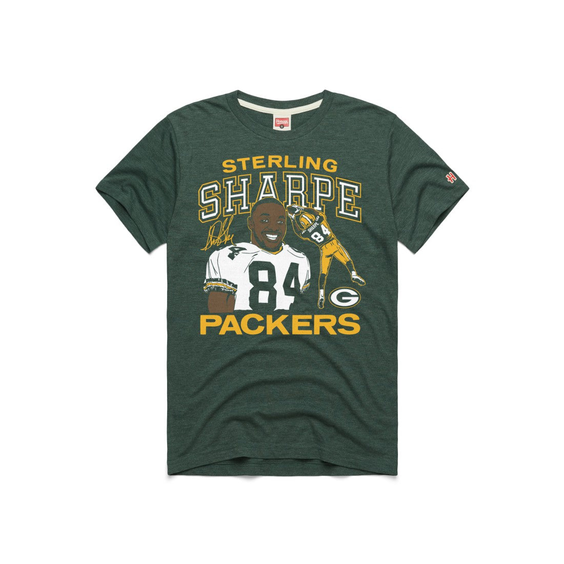 Sterling Sharpe Green Bay Packers Homage Unisex HOF Player Graphic Tri-Blend T-Shirt Green | NFL