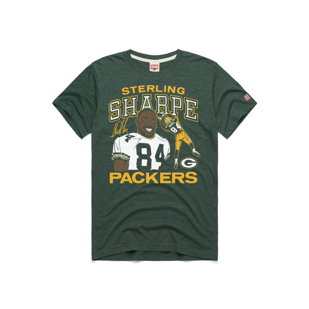 Sterling Sharpe Green Bay Packers Homage Unisex HOF Player Graphic Tri-Blend T-Shirt Green | NFL