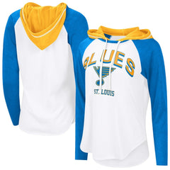 St. Louis Blues G-III 4Her by Carl Banks Women's MVP Hooded Long-Sleeve T-Shirt - White - NHL