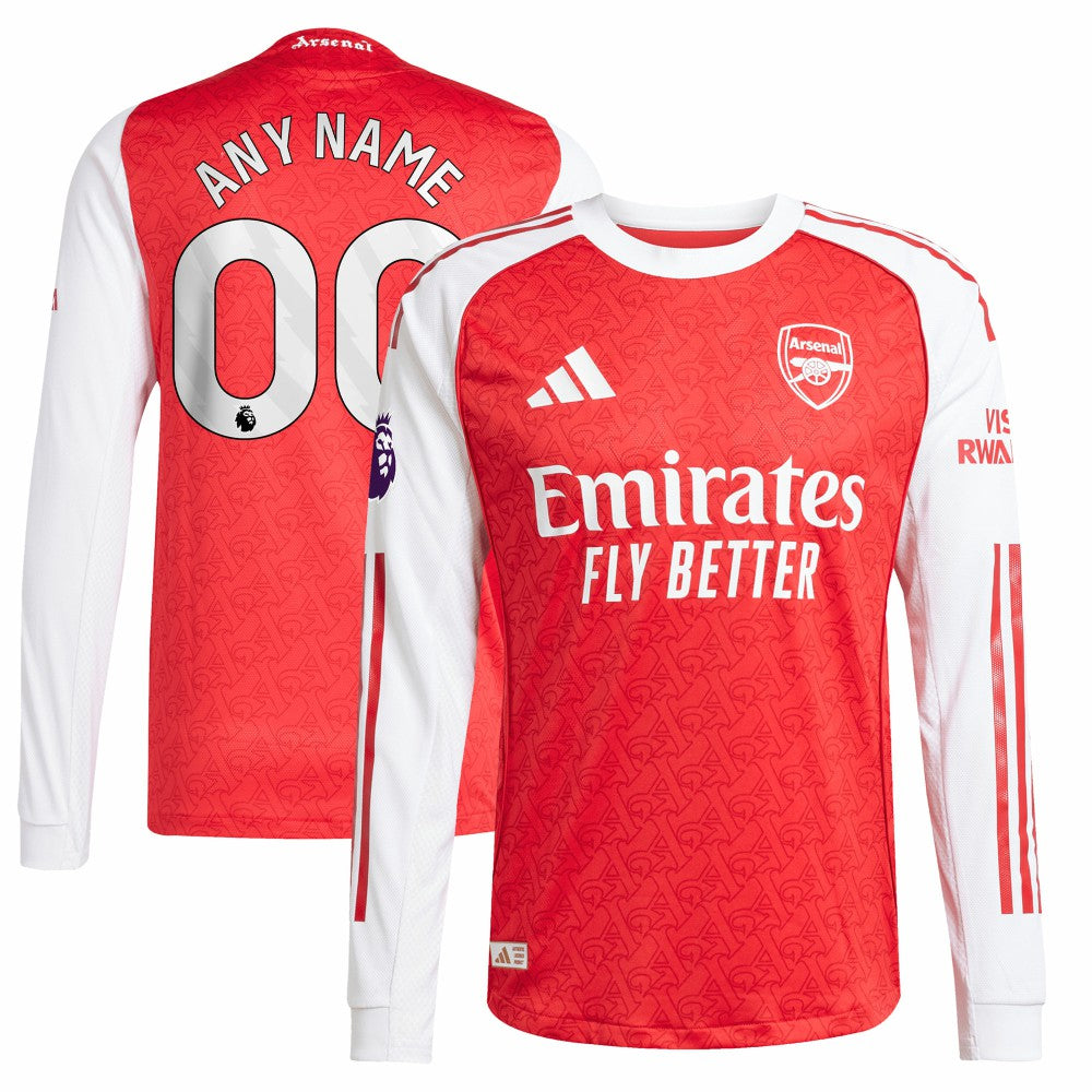 Arsenal 2025/26 Home Long Sleeve Custom Jersey Red | Adidas Sale