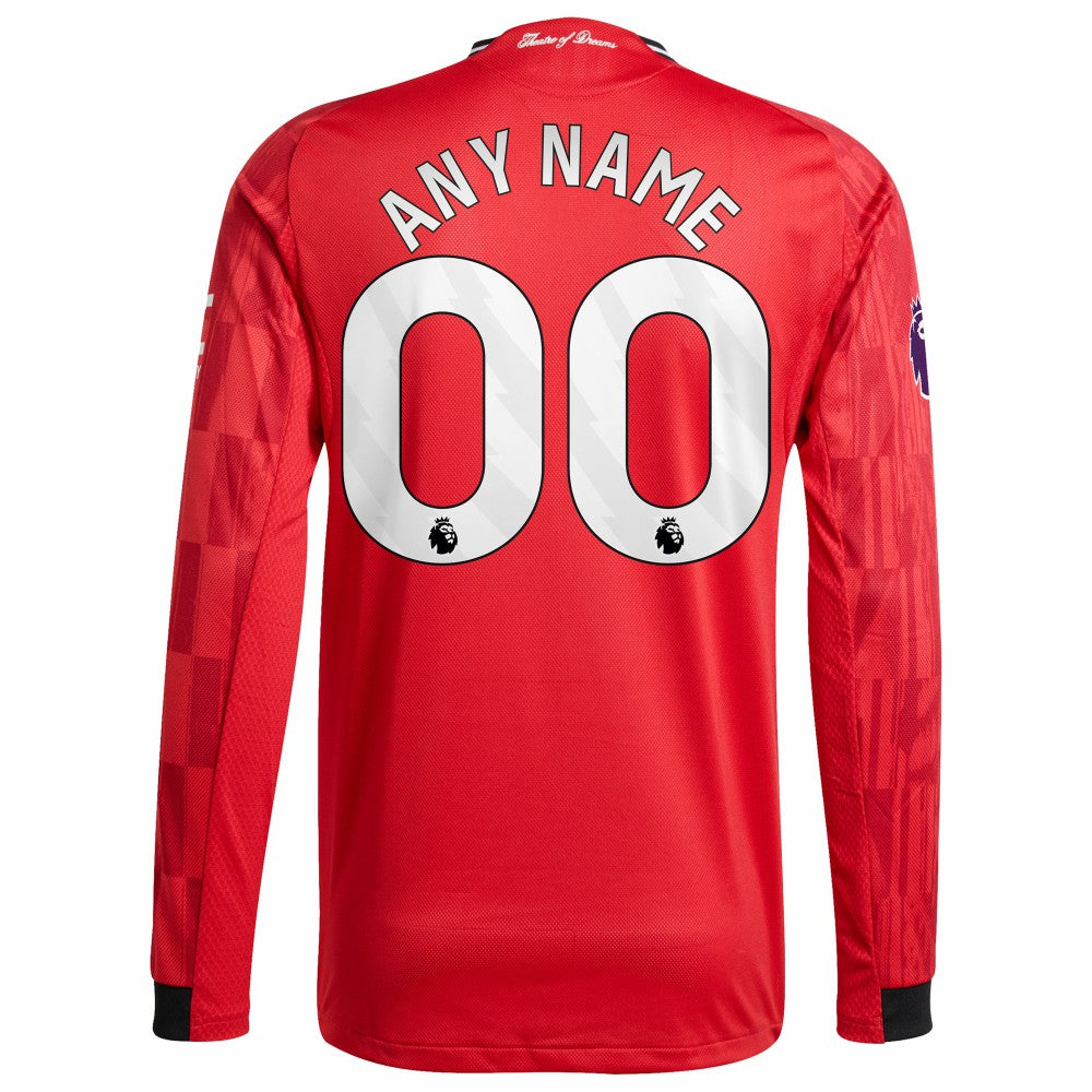Manchester United Home 2025/26 Custom Long Sleeve Jersey Red | Adidas online