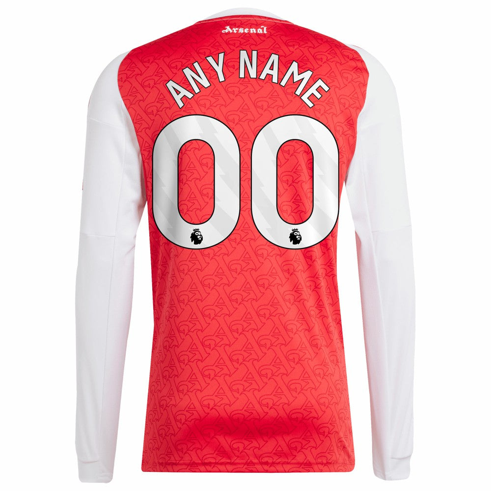 Arsenal 2025/26 Home Replica Long Sleeve Custom Jersey Red | Adidas discount
