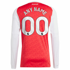 Arsenal 2025/26 Home Replica Long Sleeve Custom Jersey Red | Adidas discount