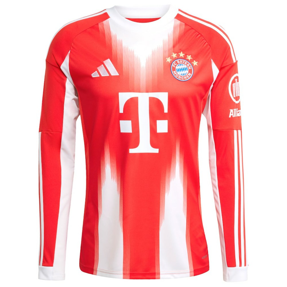 Bayern Munich 2025/26 Home Replica Long Sleeve Custom Jersey Red | Adidas Online