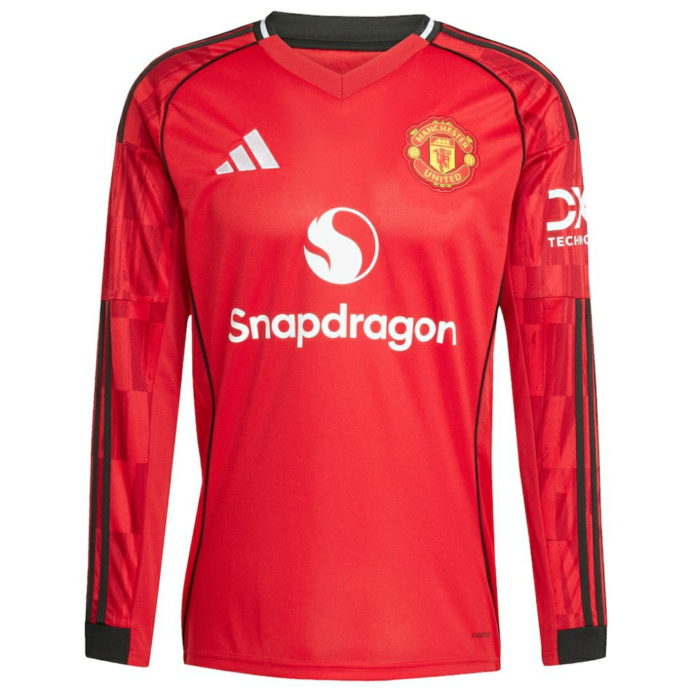 Manchester United Home 2025/26 Custom Replica Long Sleeve Jersey Red | Adidas discount