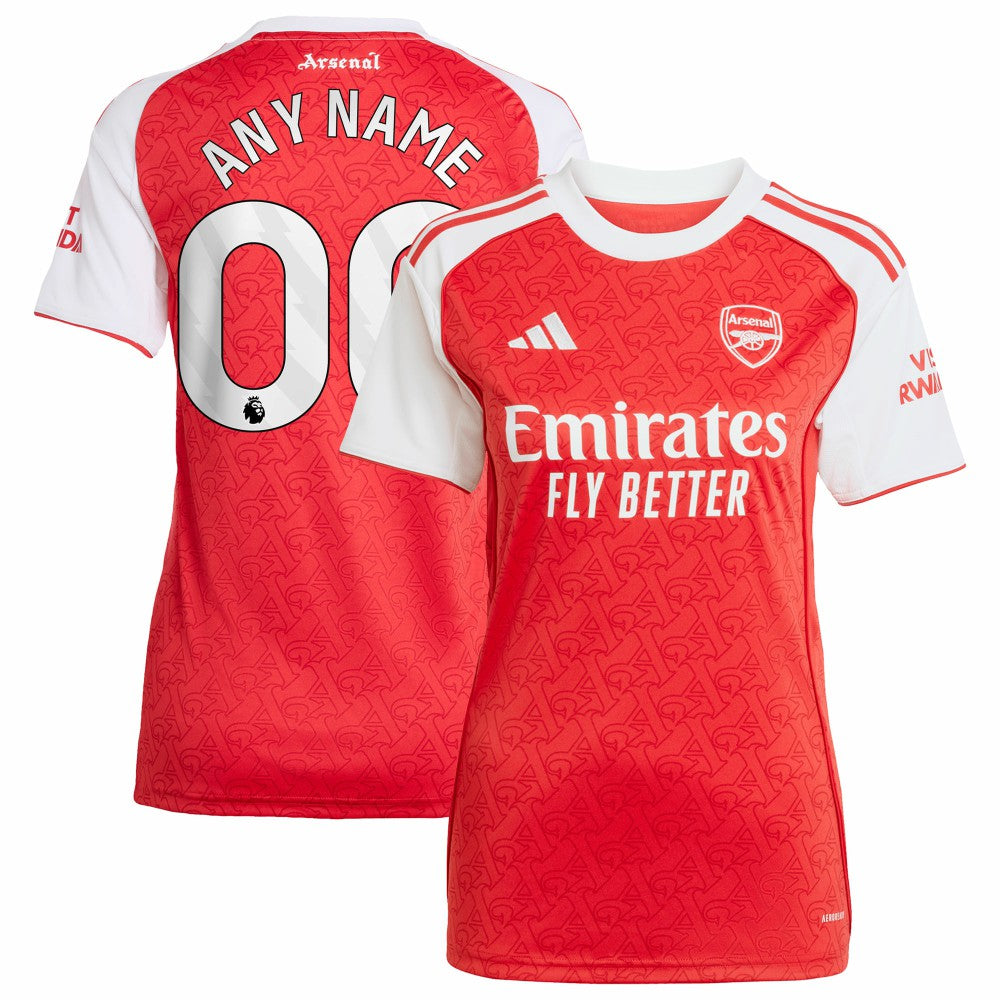 Arsenal Women's 2025/26 Home Replica Custom Jersey Red | Adidas cheap