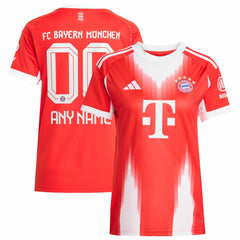 Bayern Munich Women's 2025/26 Home Replica Custom Jersey Red | Adidas online
