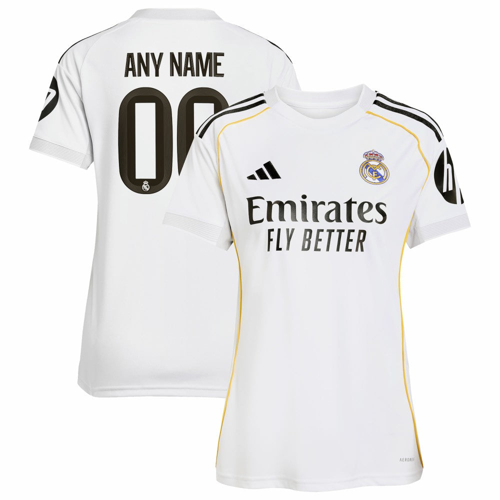 Real Madrid Women's 2025/26 Home Replica Custom Jersey White | Adidas Online