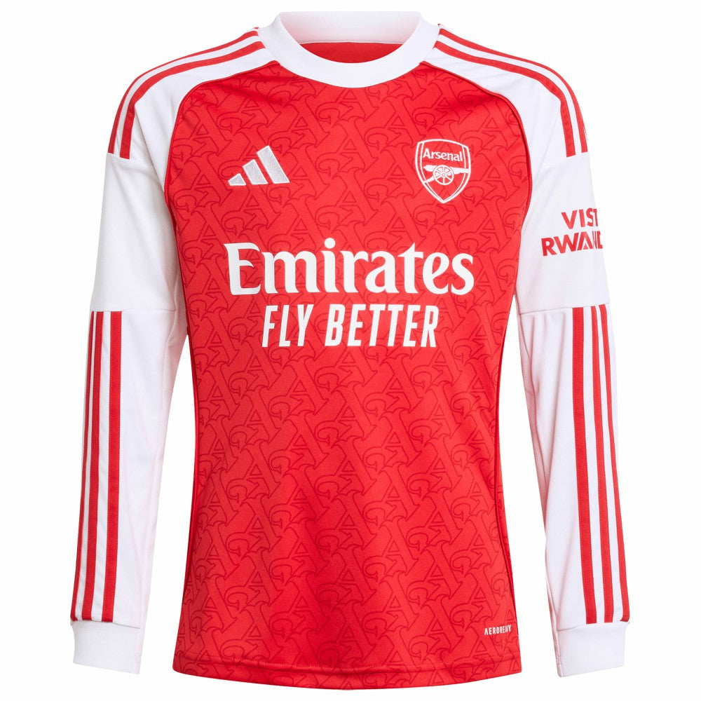 Arsenal Youth 2025/26 Home Replica Long Sleeve Custom Jersey Red | Adidas discount