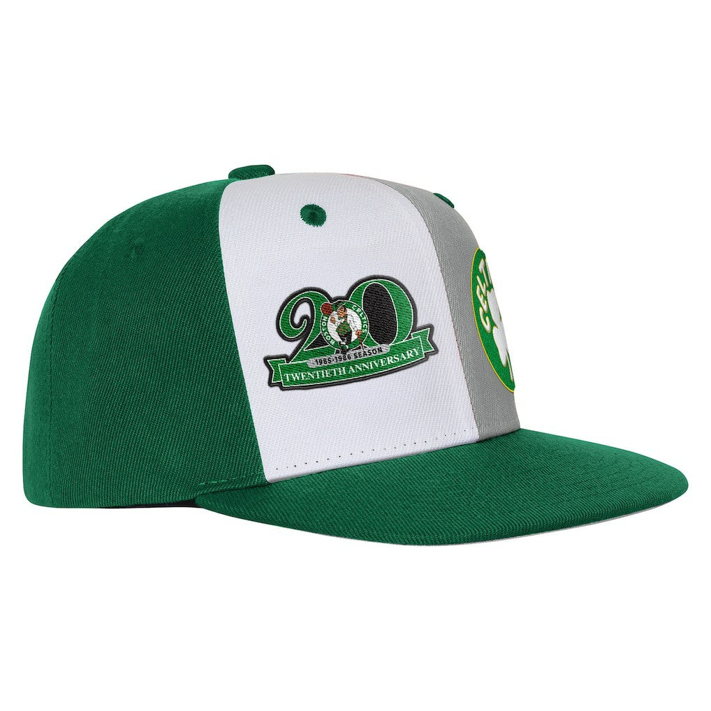 Boston Celtics Youth Anniversary Duo Front Snapback Hat Kelly Green - NBA